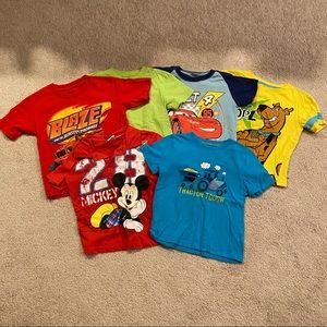 LOT of 6 toddler boys tshirts